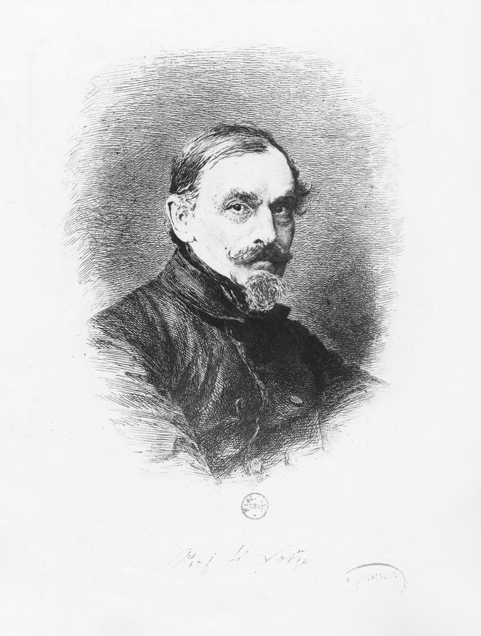 Rudolf Hermann Lotze (gravure) door German School