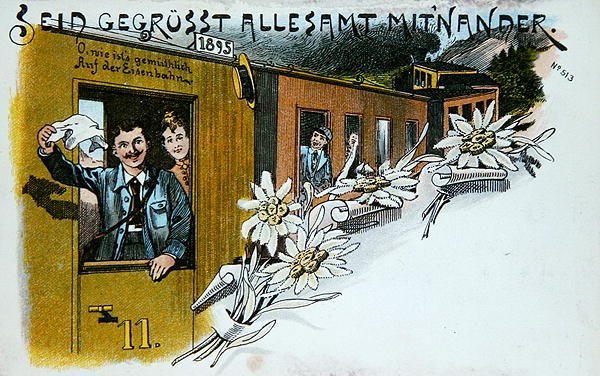 Souvenir wenskaart, c.1900 door German School