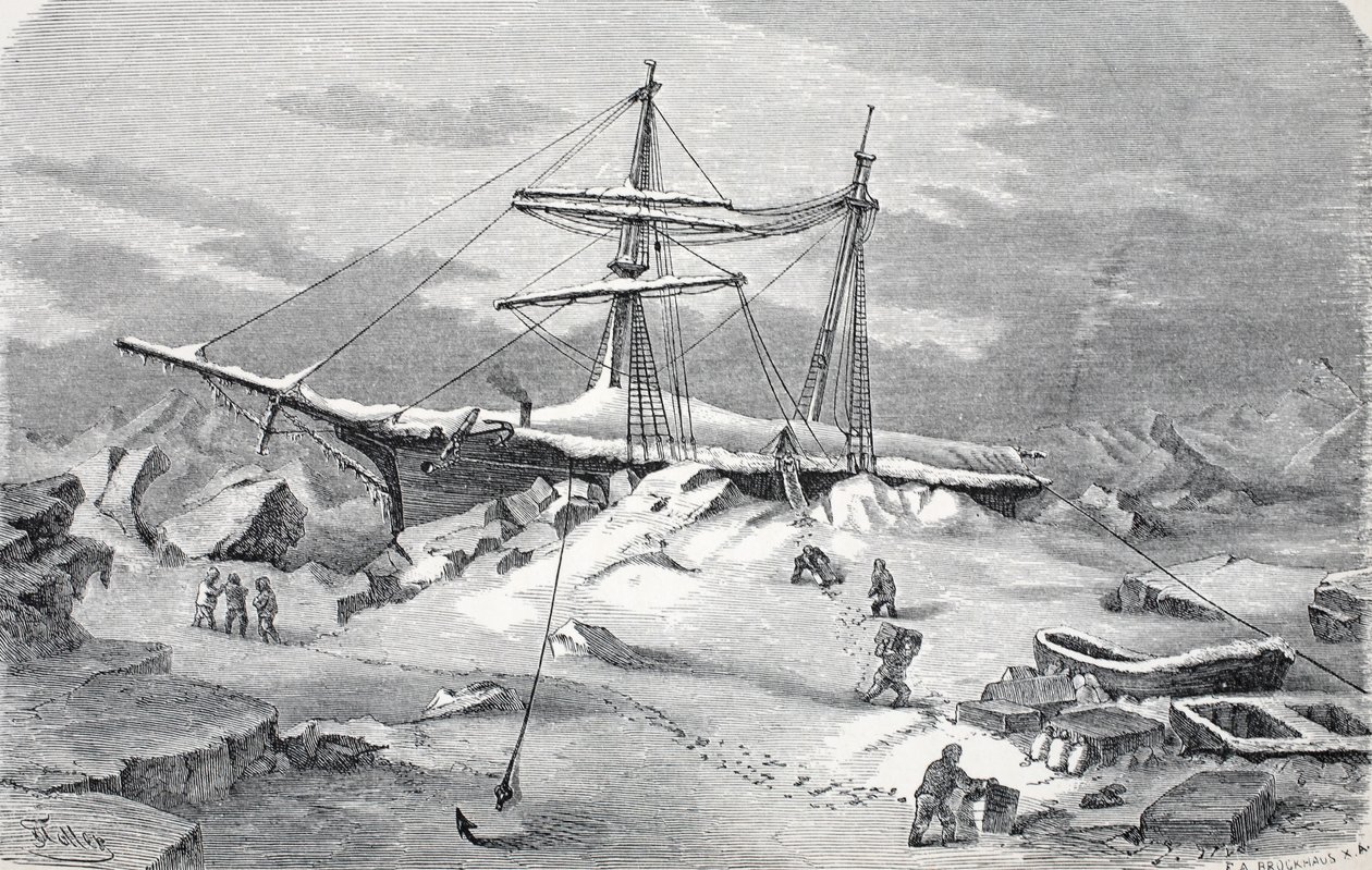 De Hansa in nood, Londen 1874 door German School