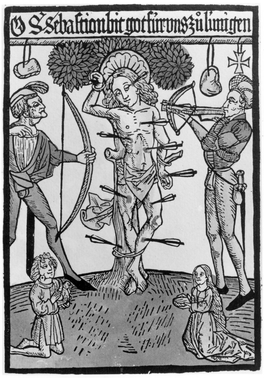 Het Martelaarschap van St. Sebastian door German School