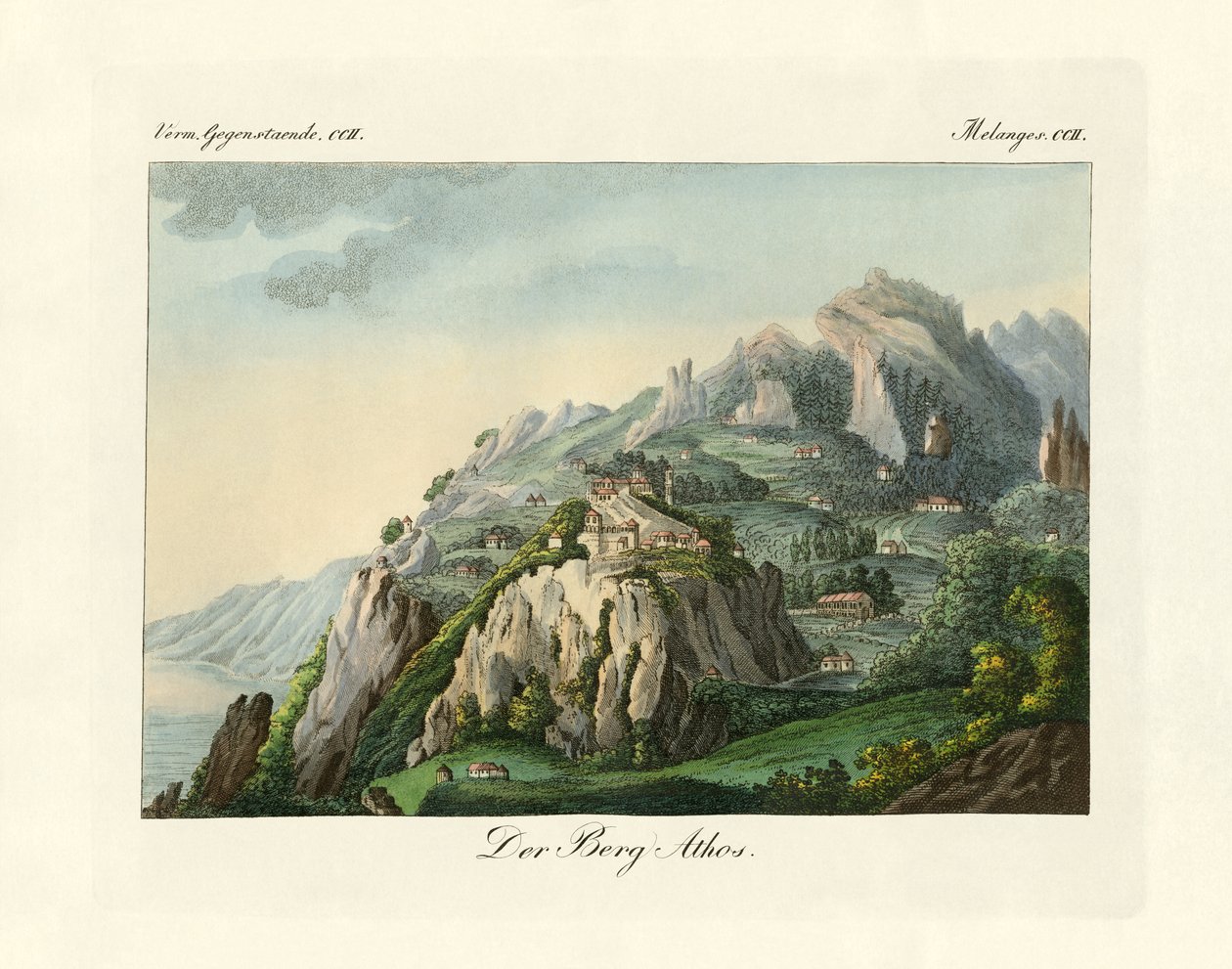 Uitzicht op de berg Athos door German School