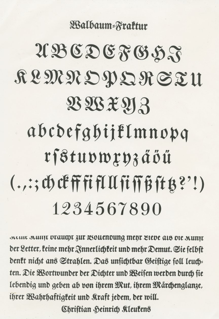Walbaum Fraktur door German School