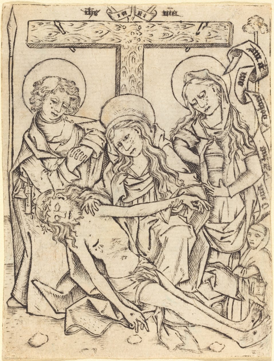 De klaagzang door German or Netherlandish 15th Century