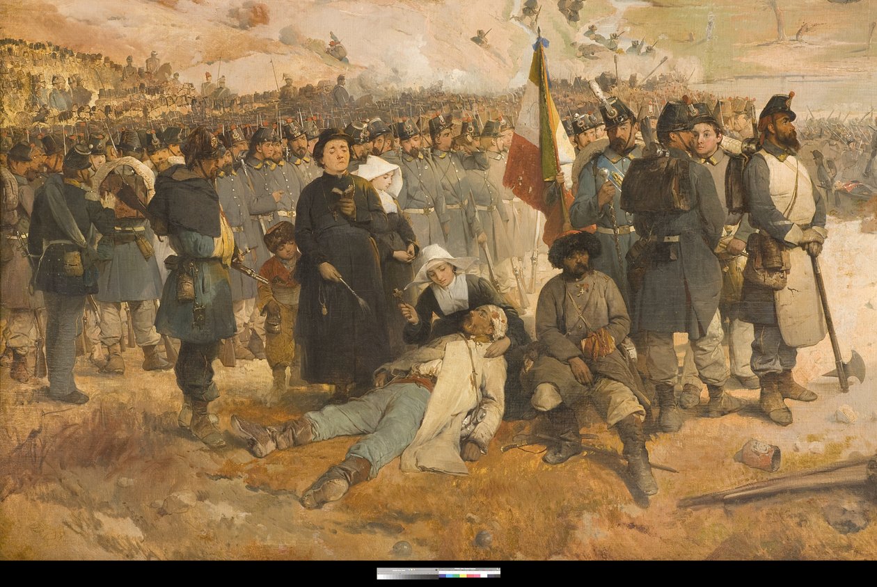 Slag bij de Chernaya door Gerolamo Induno