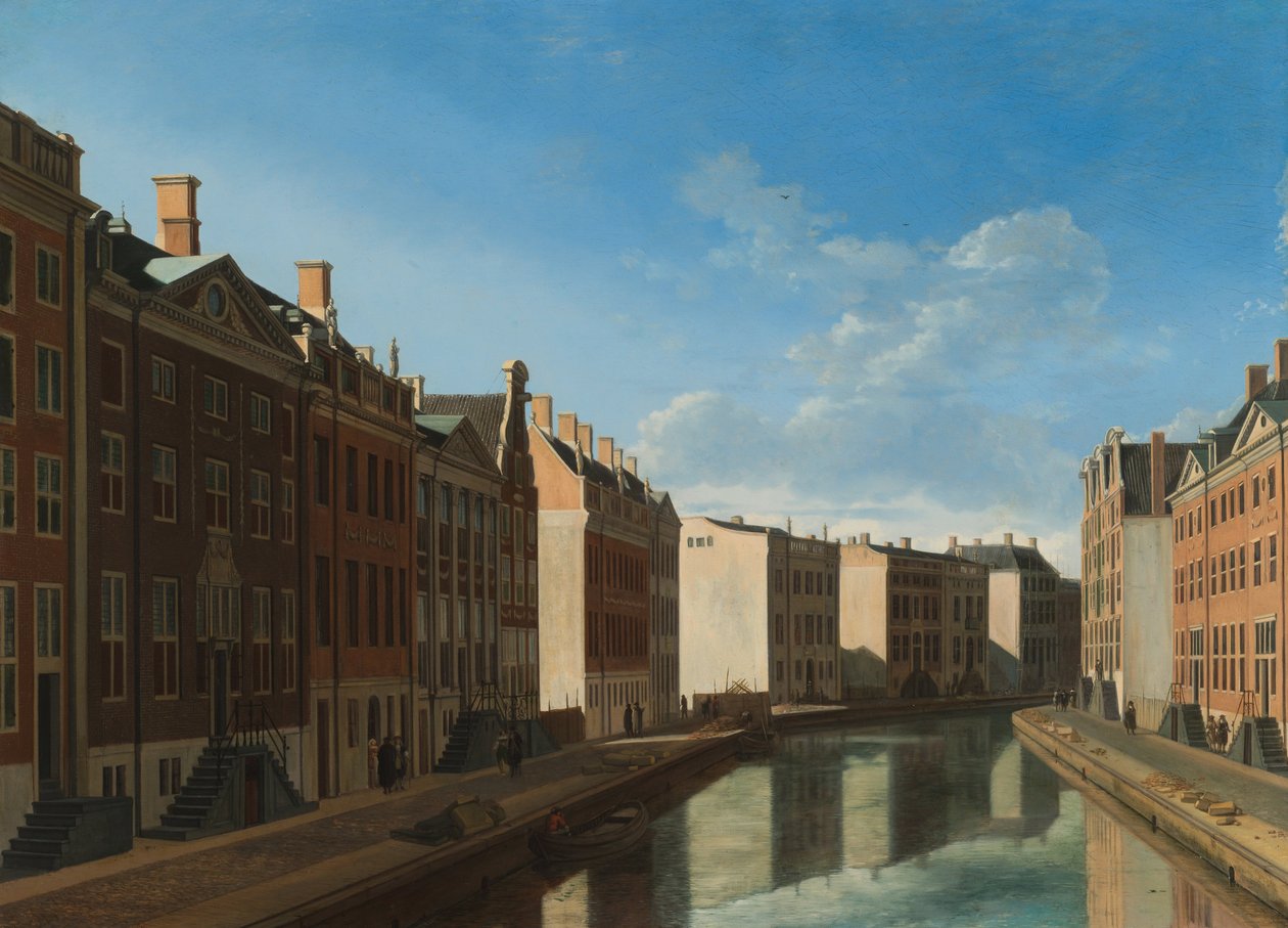 Gezicht op de Herengracht in Amsterdam door Gerrit Adriaensz Berckheyde