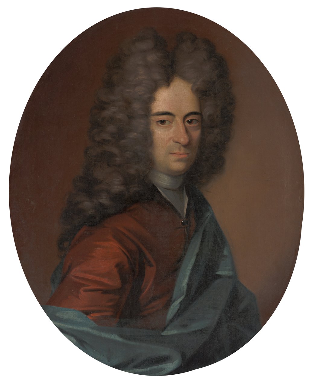 Portret van een man, waarschijnlijk Mathias Lambertus Singendonck (1678-1742), burgemeester van Nijmegen door Gerrit Alberts
