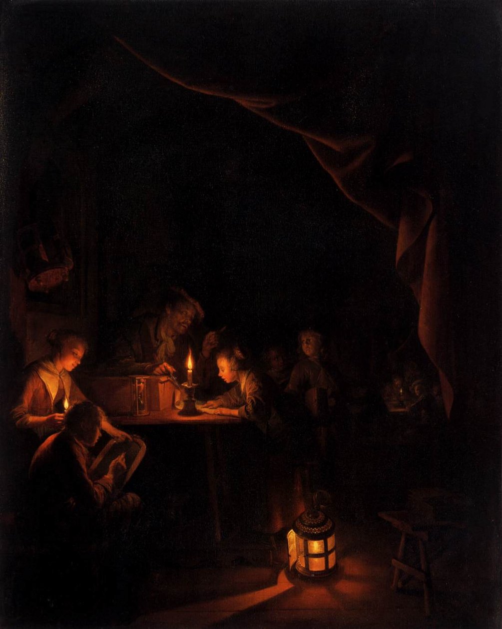 De avondschool door Gerrit Dou