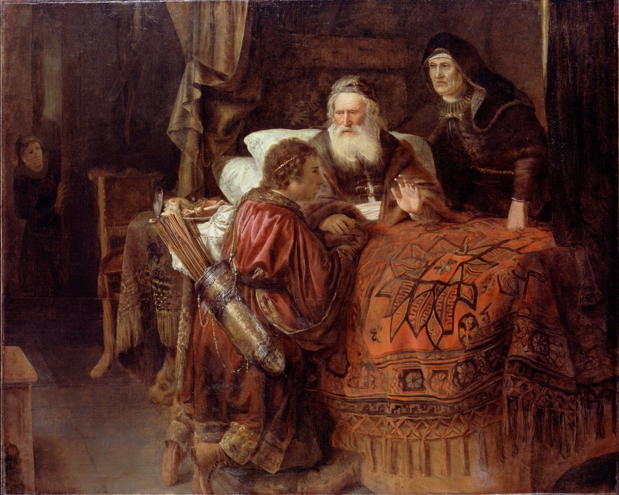 Isaak zegent Jakob door Gerrit van Honthorst