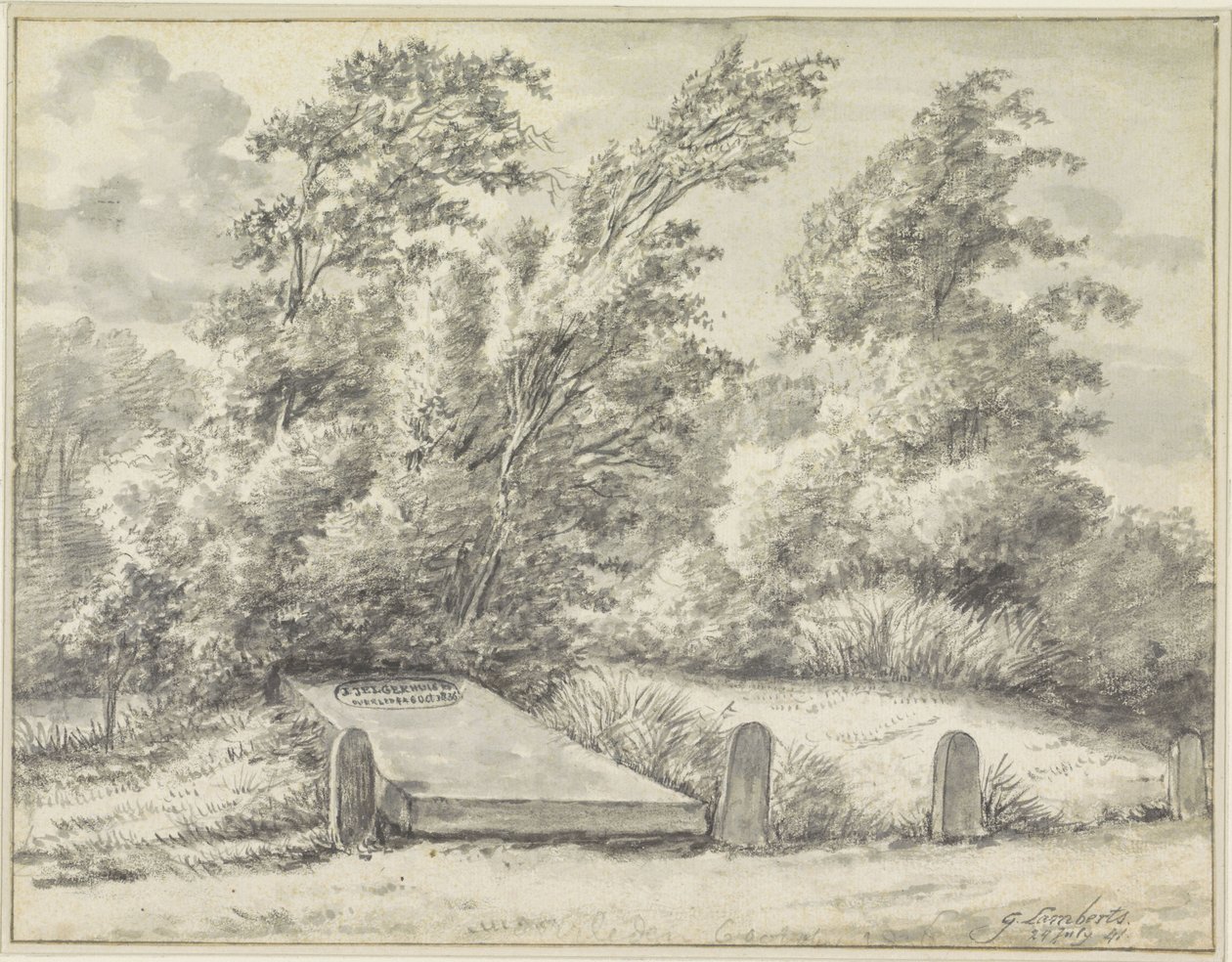 Graf van Johannes Jelgerhuis Rienksz. door Gerrit Lamberts