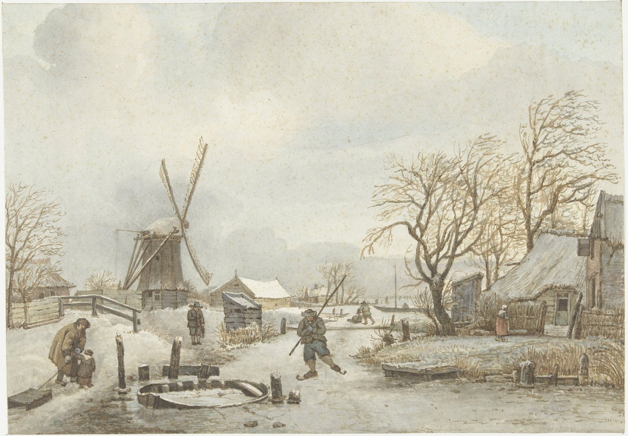 Winterlandschap door Gerrit Lamberts