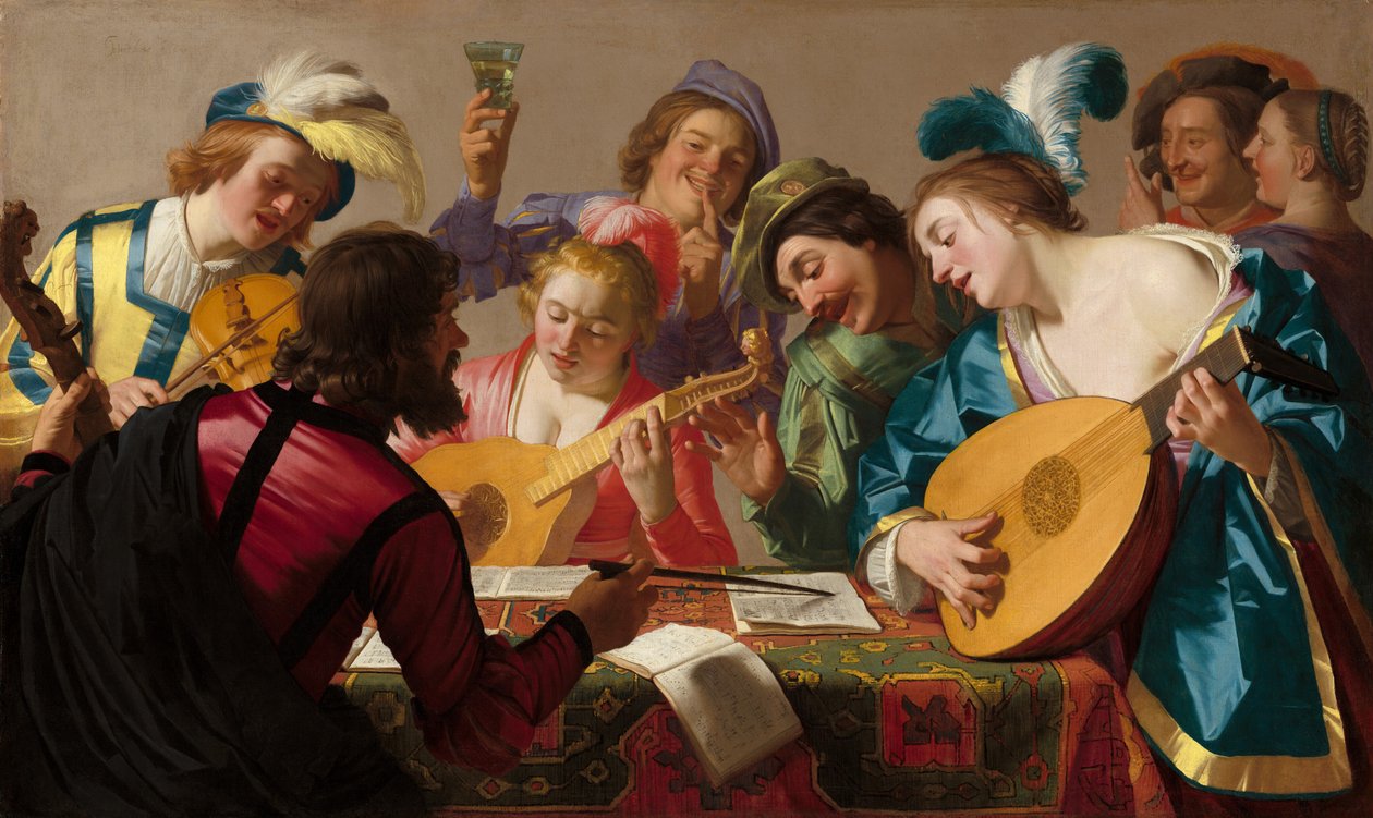 Het Concert door Gerrit van Honthorst