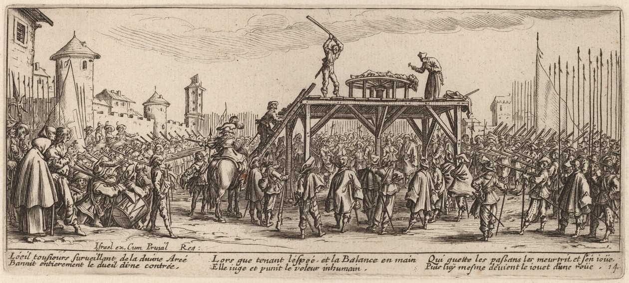 Het Wiel door Gerrit van Schagen after Jacques Callot