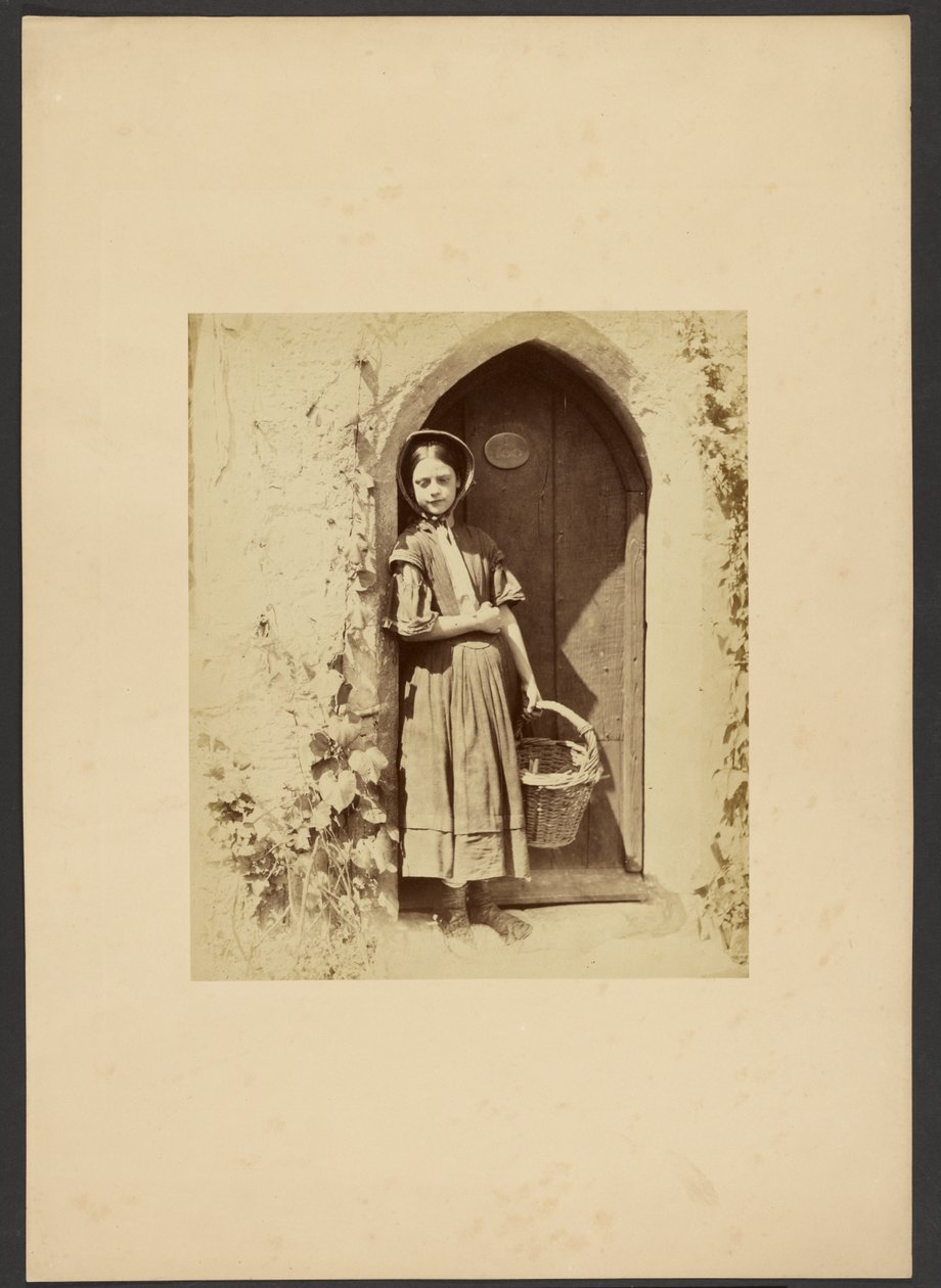 [Girl standing in doorway] door Gertrude Elizabeth Rogers