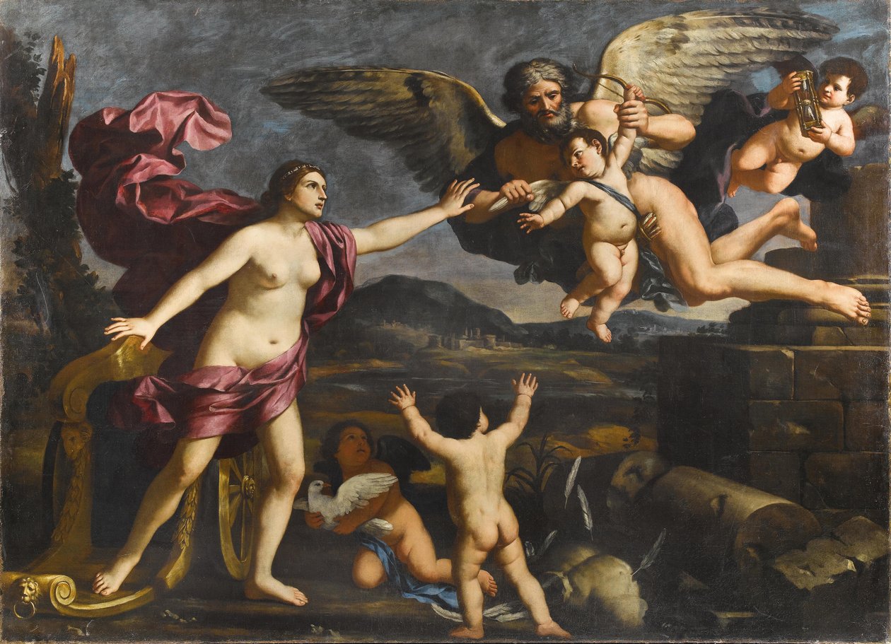 Venus, Cupido en Chronos door Giacinto Gimignani
