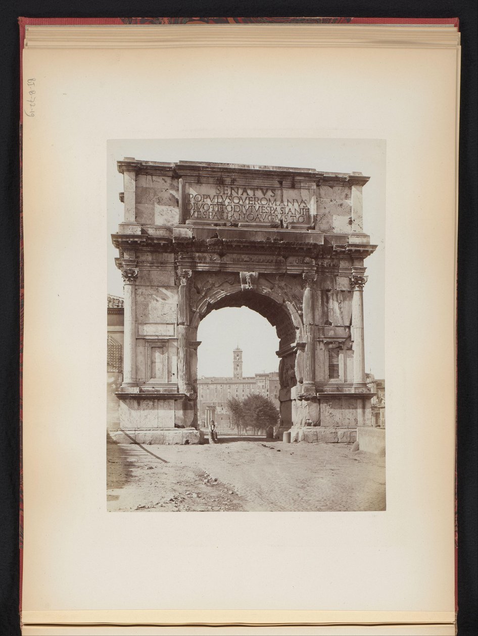 Triomfboog van Titus te Rome, Italië door Giacomo Brogi