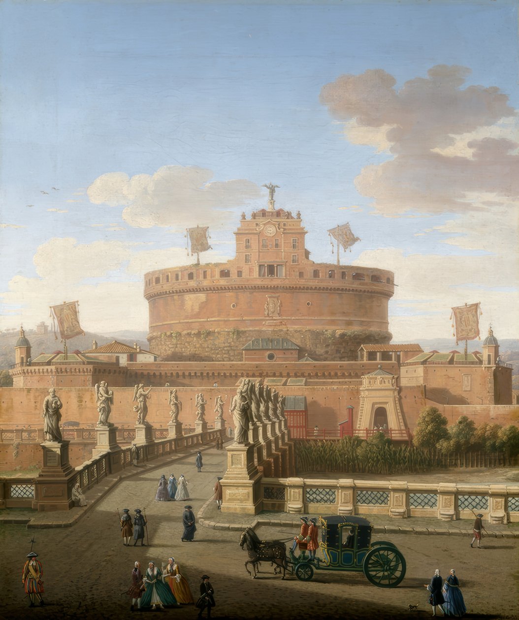 Rome, uitzicht op de Engelenburcht door Giacomo van Lint