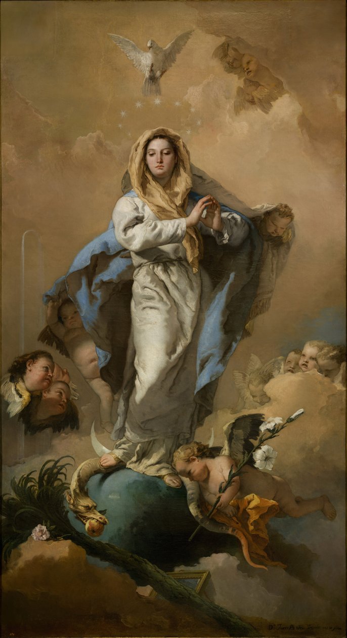 De Onbevlekte Ontvangenis van de Maagd, 1767-1768 door Giambattista Tiepolo