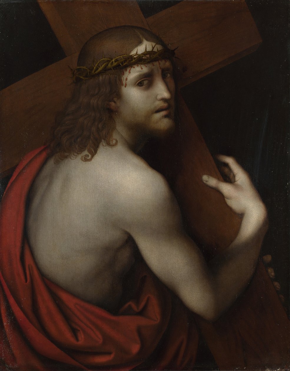 Christus draagt het kruis, ca. 1518-1525 door Giampietrino