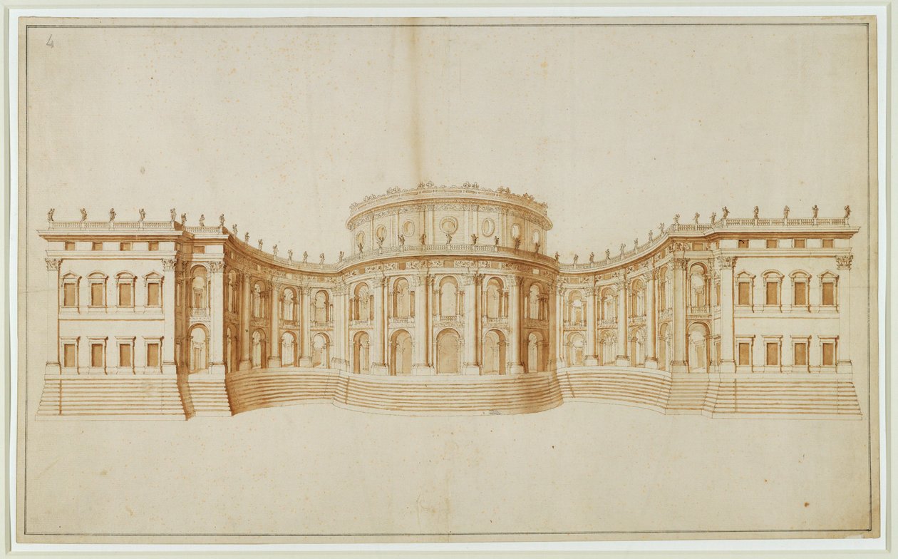 Project voor het Louvre ... door Gian Lorenzo Bernini