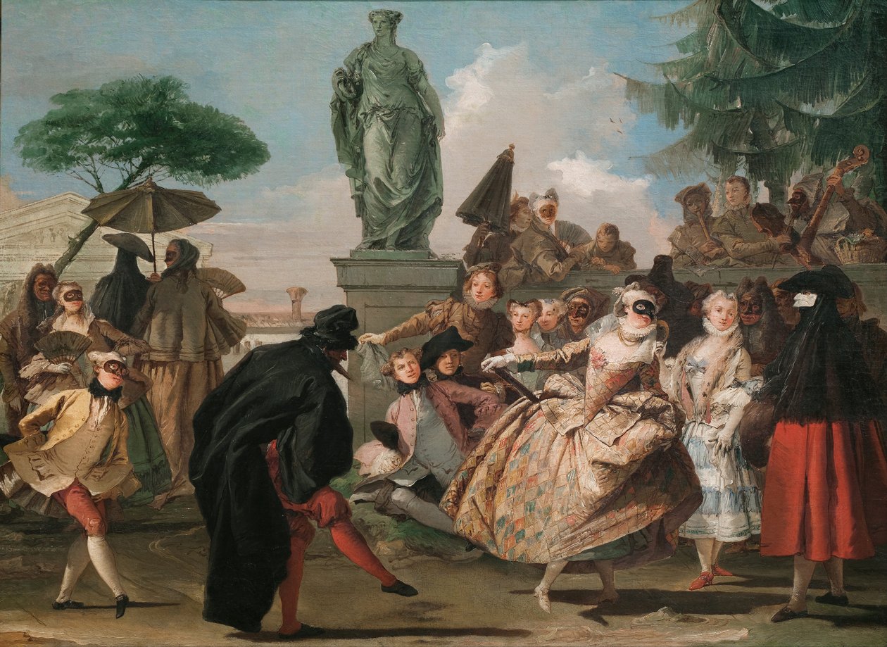 Het Menuet door Giovanni Domenico Tiepolo
