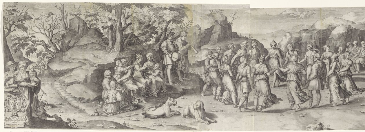 Huwelijk van Isaak en Rebekka door Gijsbert Van Veen