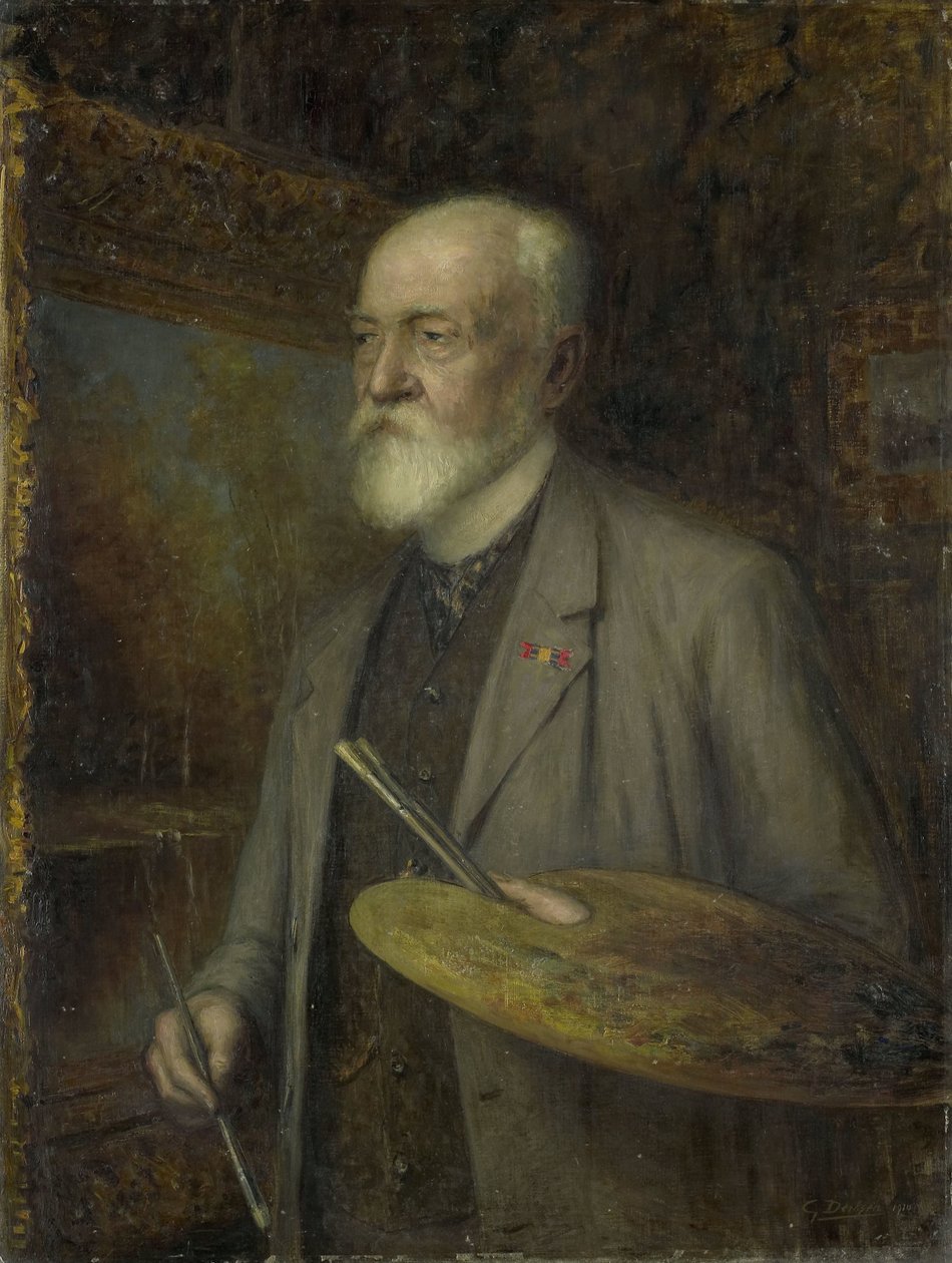 Johannes Gijsbert Vogel (1828-1915), schilder door Gijsbertus Derksen