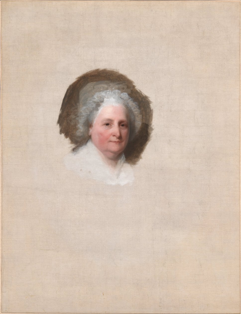 Martha Washington (Het Athenaeum Portret) door Gilbert Stuart
