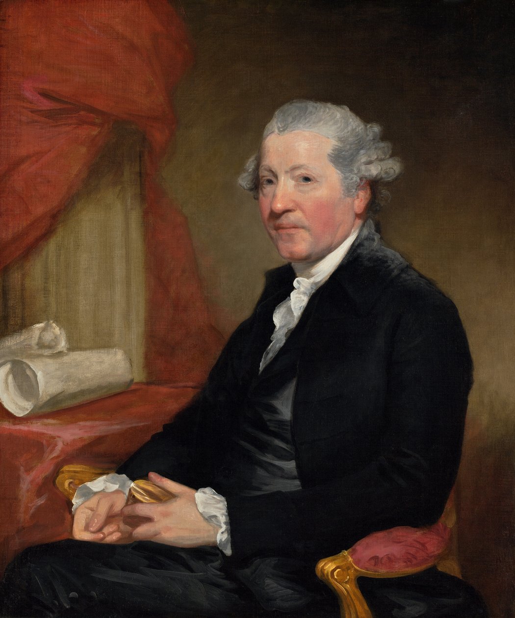 Portret van Sir Joshua Reynolds door Gilbert Stuart