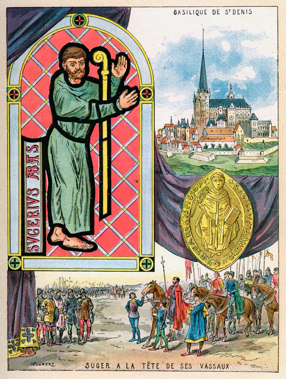 Abt Suger, Franse abt-staatsman, 1898 door Gilbert