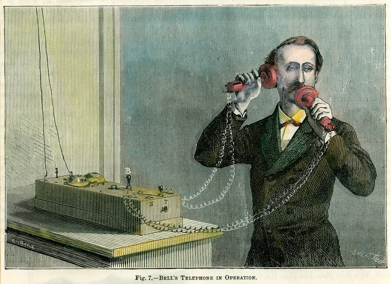 Bells telefoon in werking door Gilbert