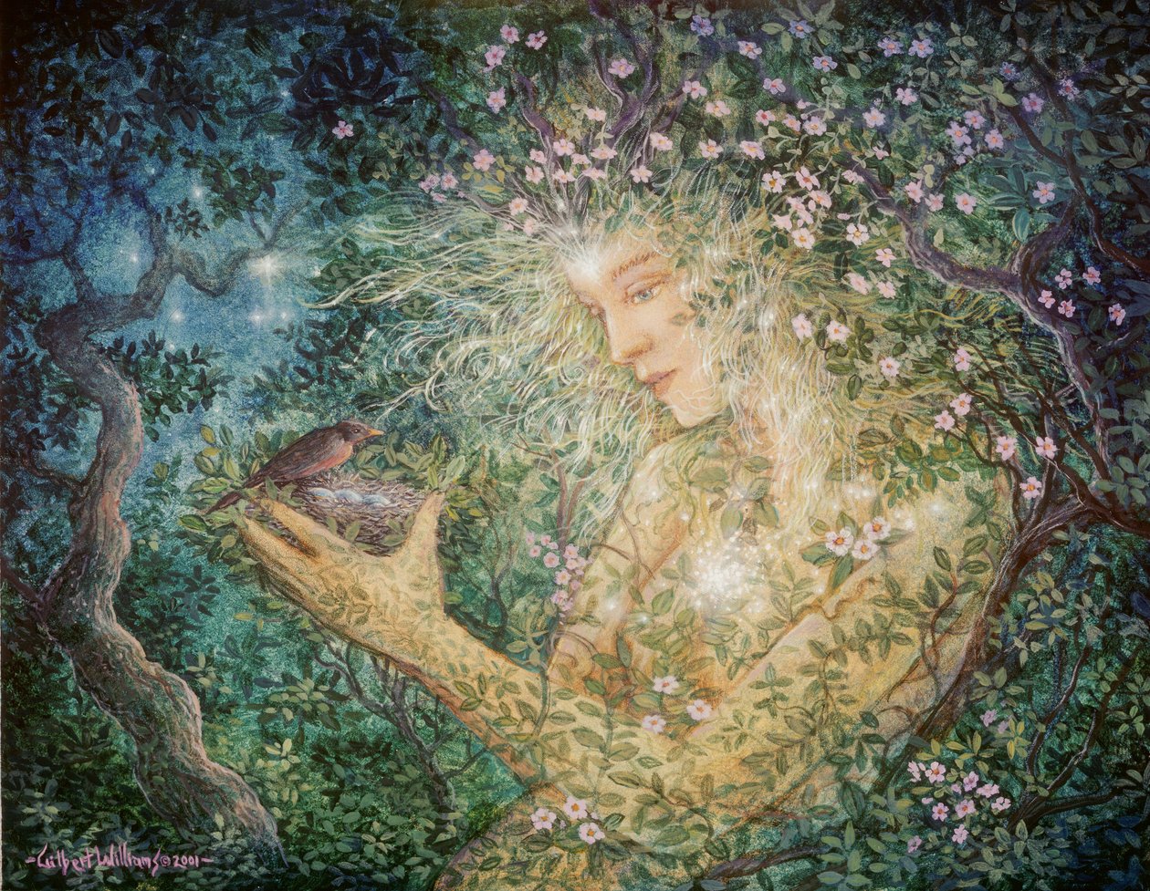 Geest van de lente, 2001 (acryl op board) door Gilbert Williams