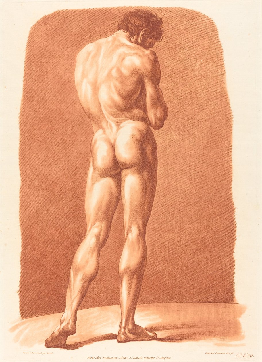 Academie (679) door Gilles Antoine Demarteau after Jean Jacques François Le Barbier