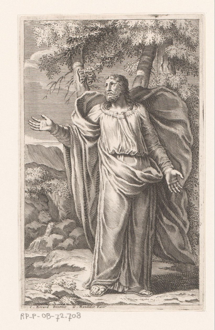 Christus in de Wildernis door Gilles Rousselet