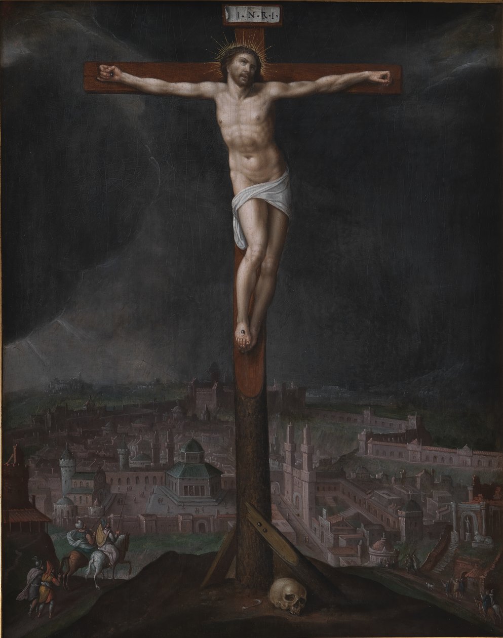 Christus aan het kruis door Gillis I Mostaert