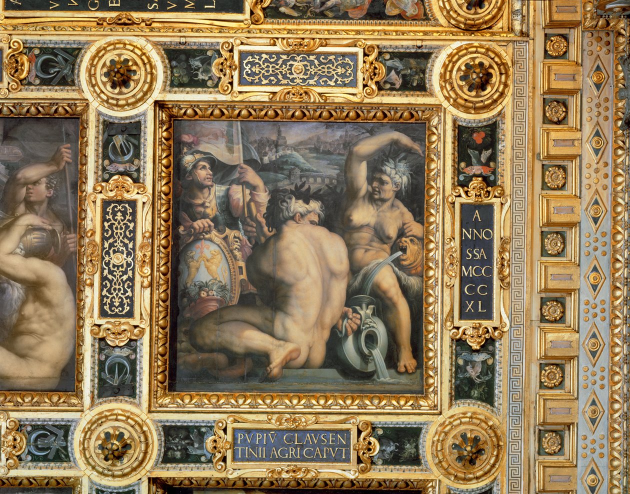 Allegorie van de Casentino-regio van het plafond van de Salone dei Cinquecento, 1565 (paneel) door Giorgio Vasari