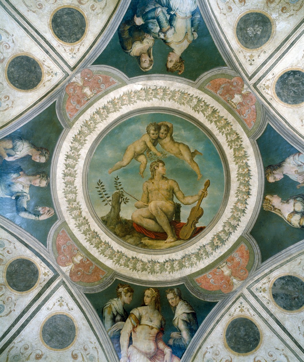 Apollo en de allegorie van echtelijke liefde, Camera di Apollo door Giorgio Vasari