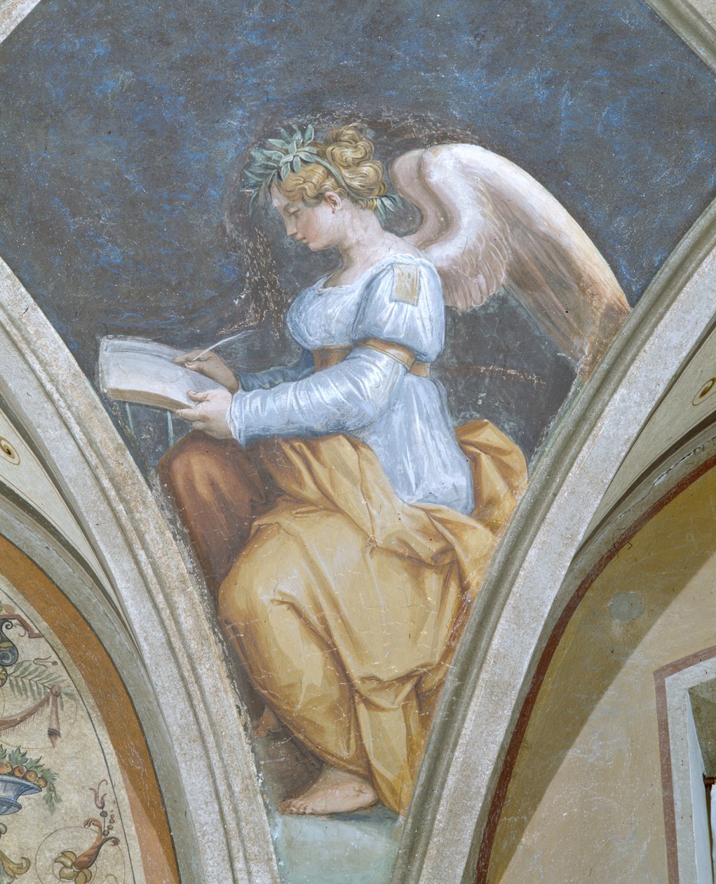 Poëzie, De Vier Kunsten, Peduccio, Camera della Fama, 1542 door Giorgio Vasari