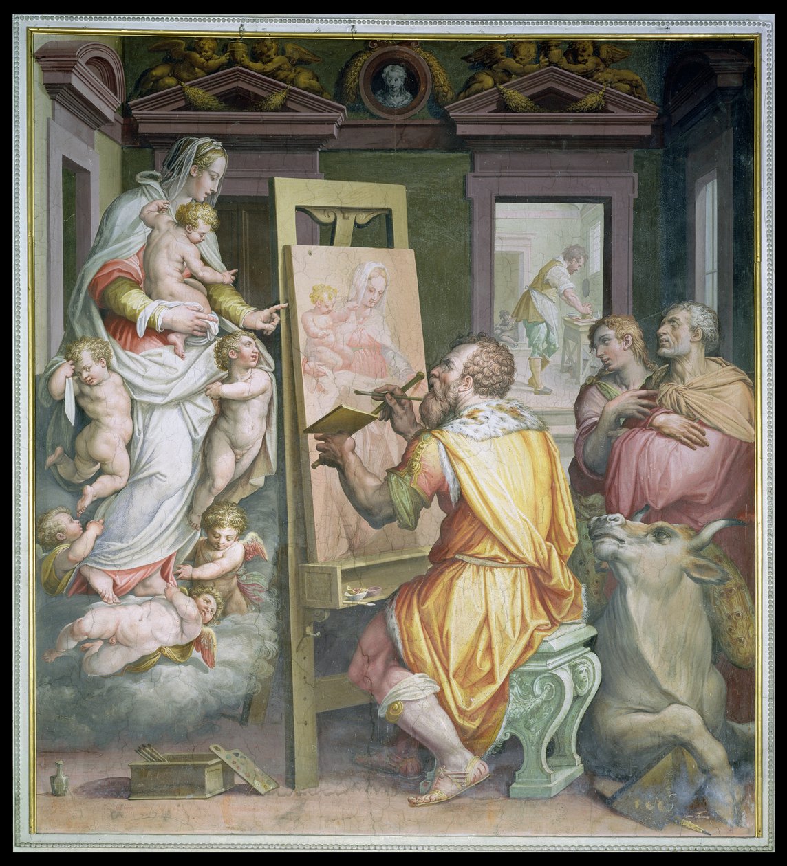 St. Lucas Schildert de Maagd door Giorgio Vasari