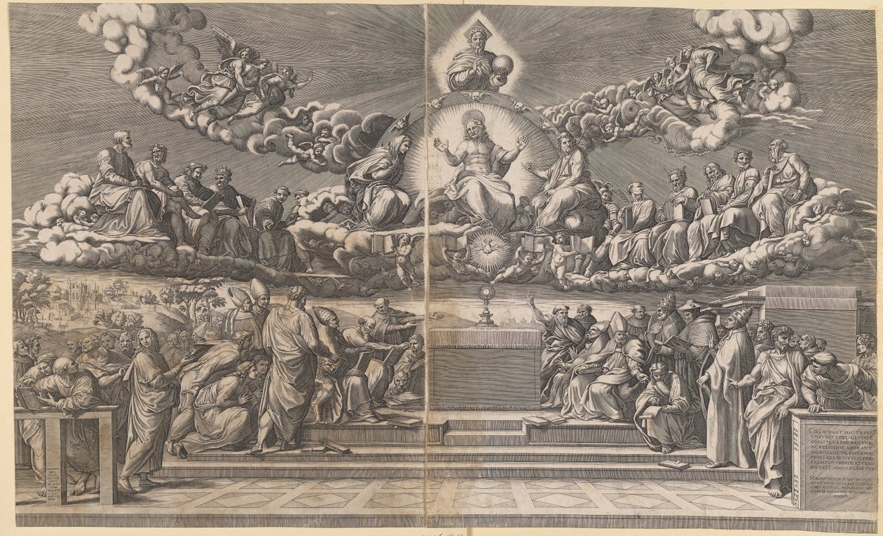 Discussies over het Heilige Sacrament door Giorgio Ghisi