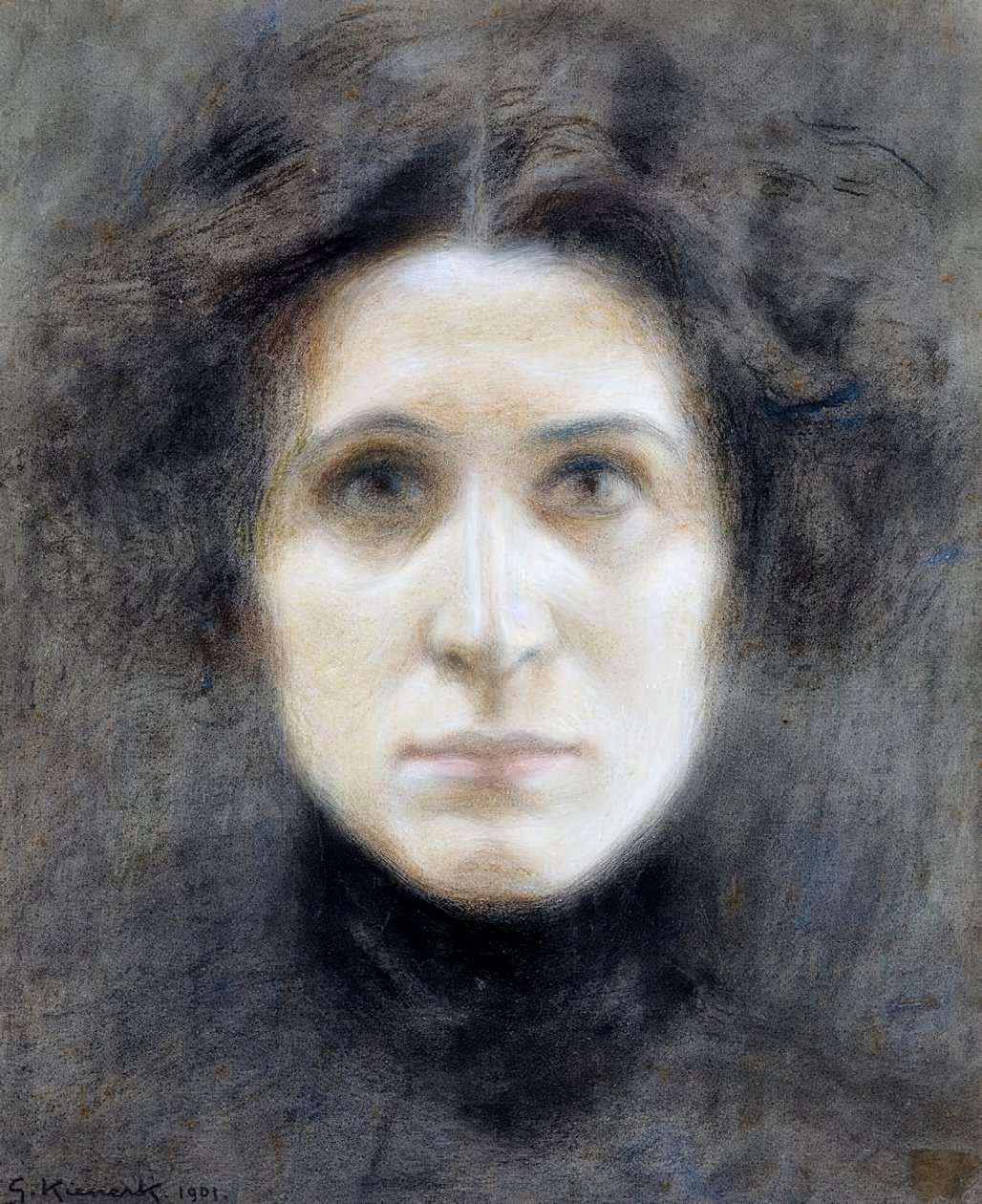 Portret van Irma Gramatica door Giorgio Kienerk