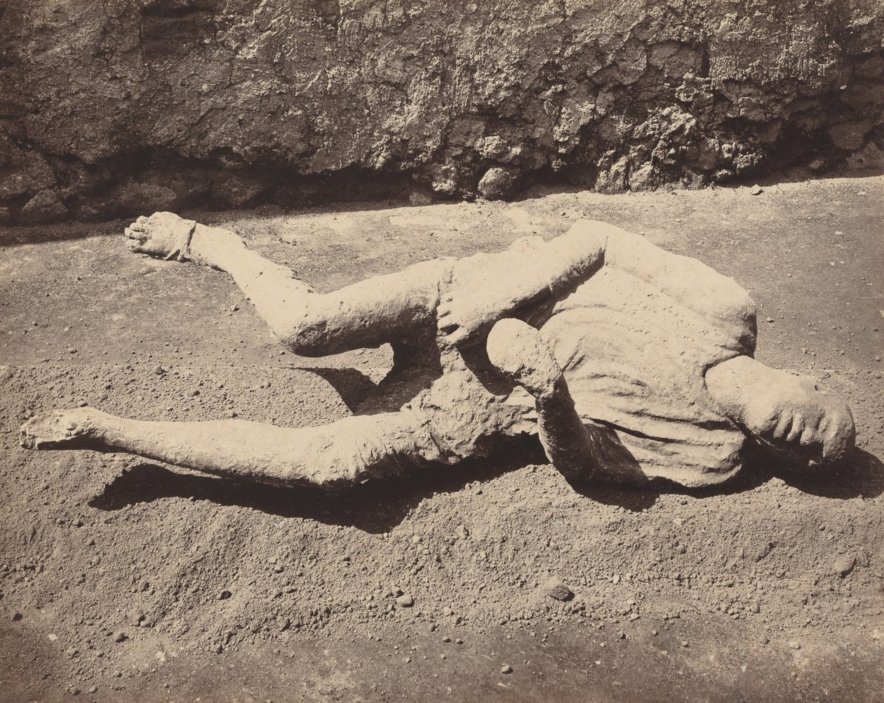 Menselijke afdrukken, Pompeii door Giorgio Sommer