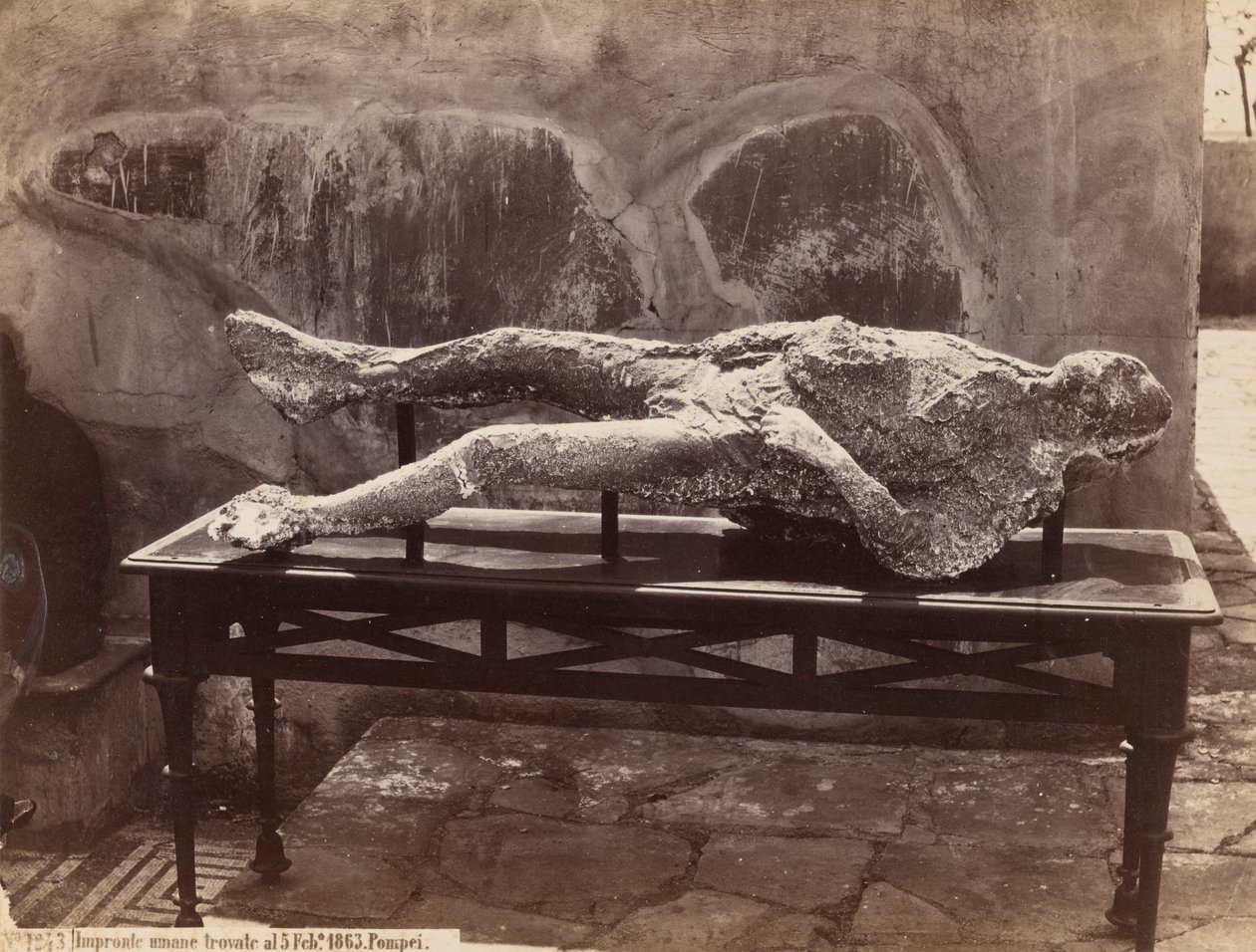 Menselijke afdrukken, Pompeii door Giorgio Sommer