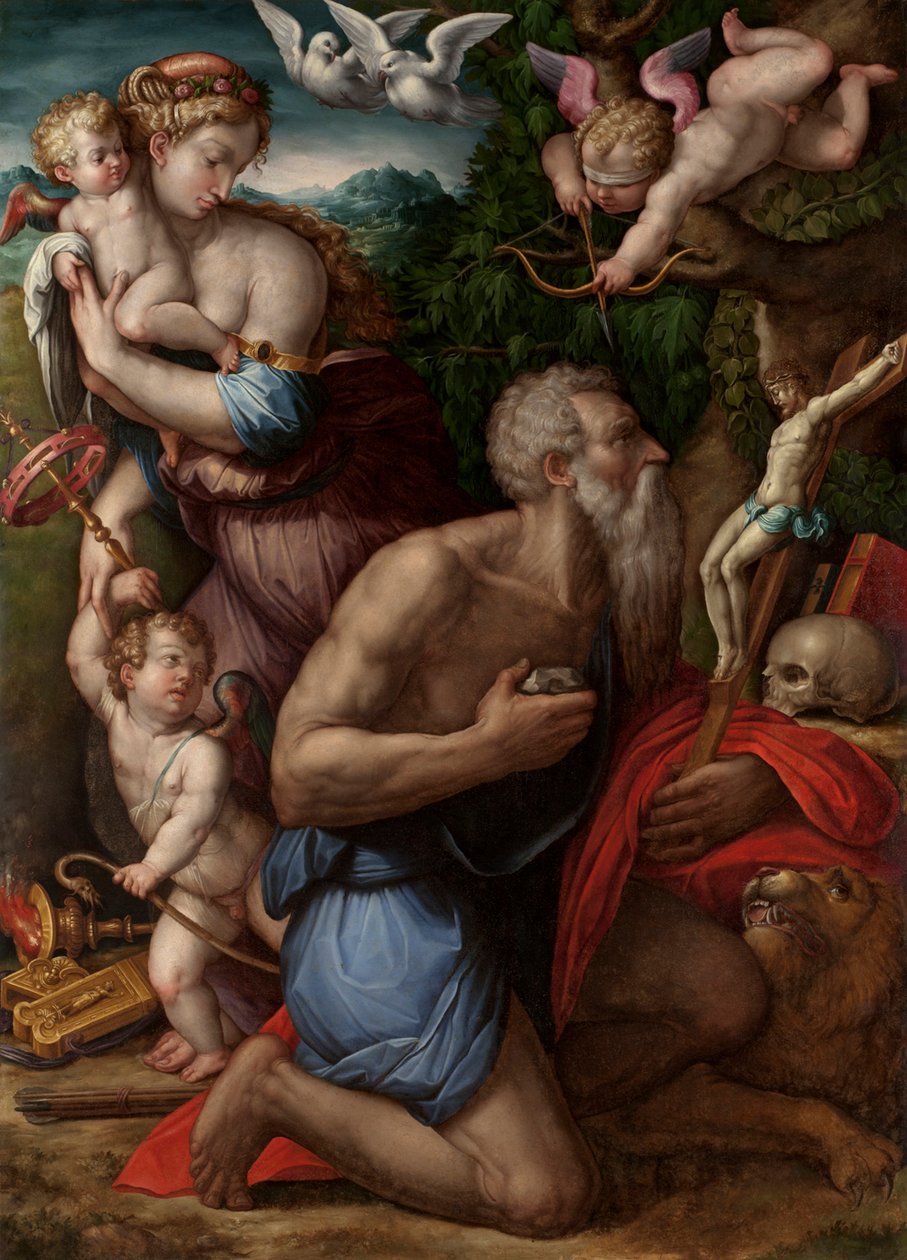 De verleiding van Sint Hiëronymus door Giorgio Vasari
