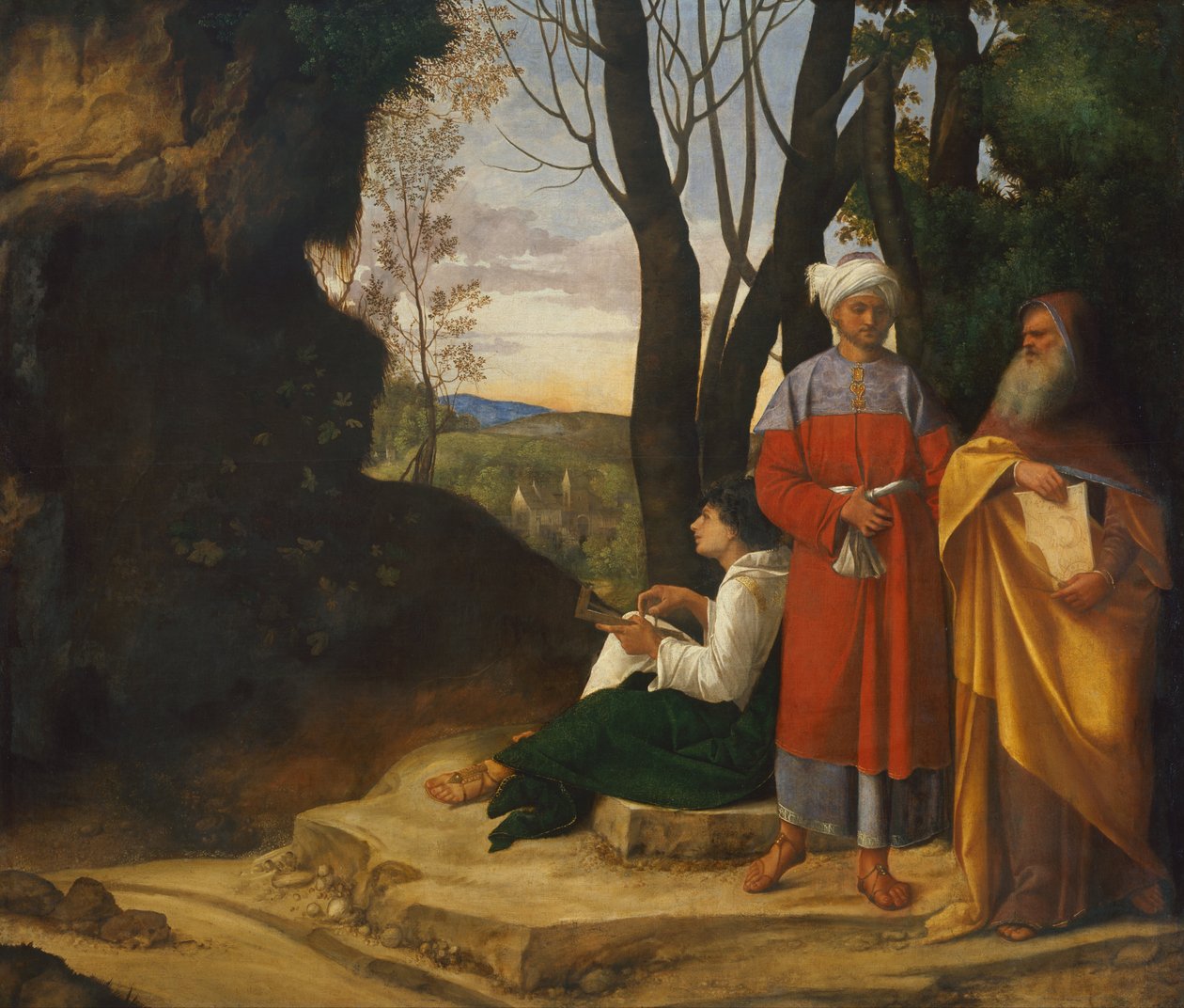 De drie filosofen door Giorgione da Castelfranco