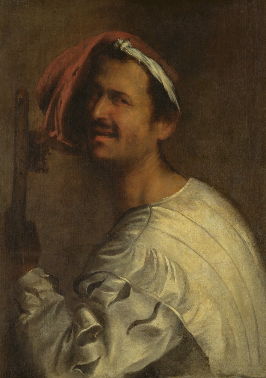 Zanger met zijn fluit door Giorgione da Castelfranco
