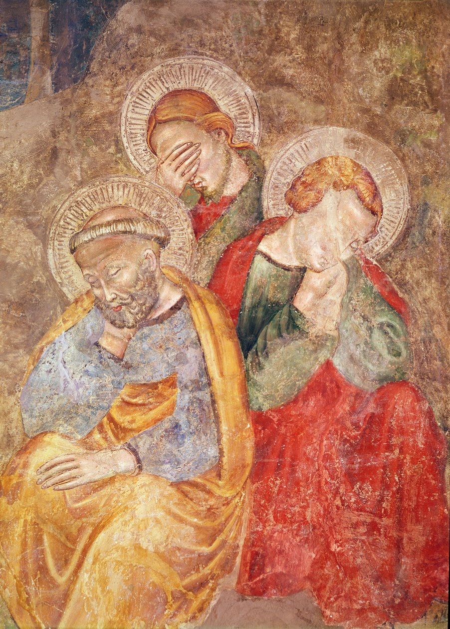 Apostelen op de Olijfberg door Giotto di Bondone