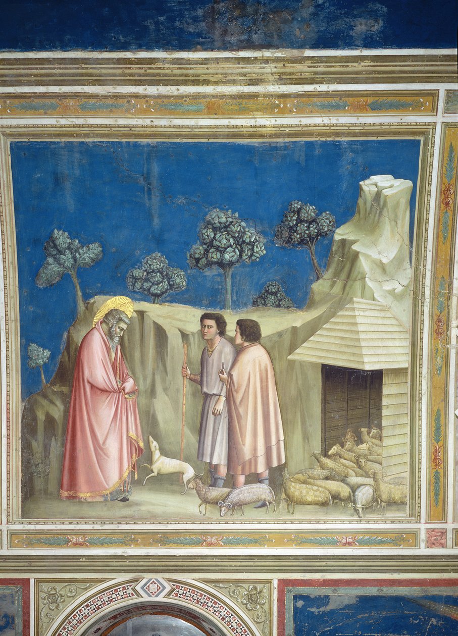 Joachim onder de herders, ca. 1305 door Giotto di Bondone
