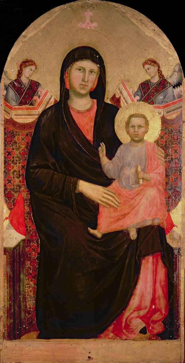 Madonna en Kind op de troon (altaarstuk) door Giotto di Bondone