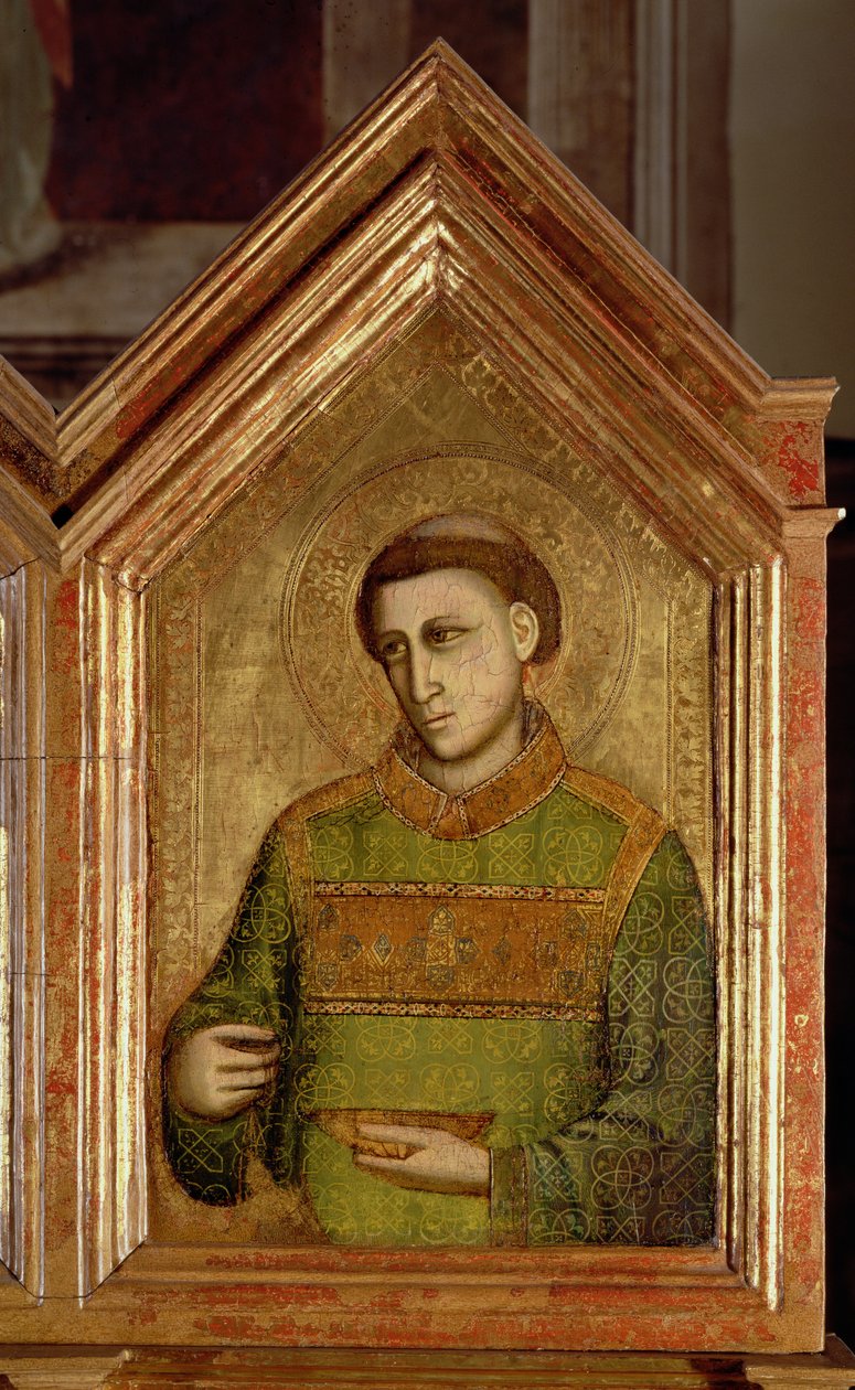 Monnik uit de St. Reparata polyptiek (detail) door Giotto di Bondone