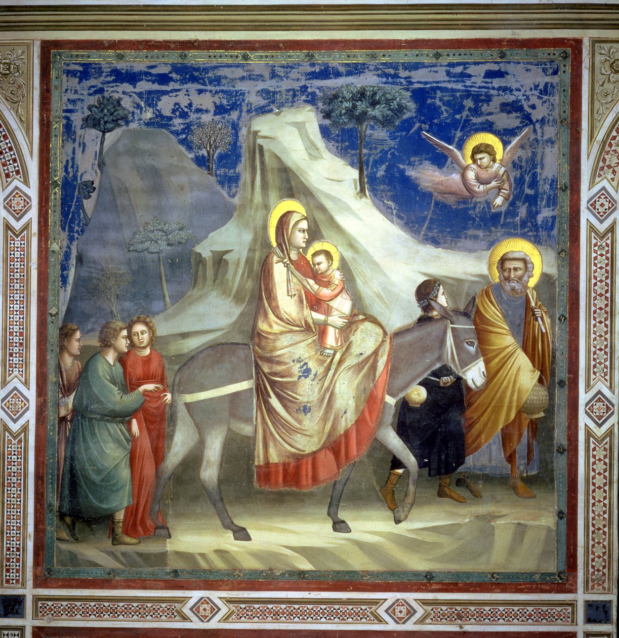 De vlucht naar Egypte, ca. 1305 door Giotto di Bondone